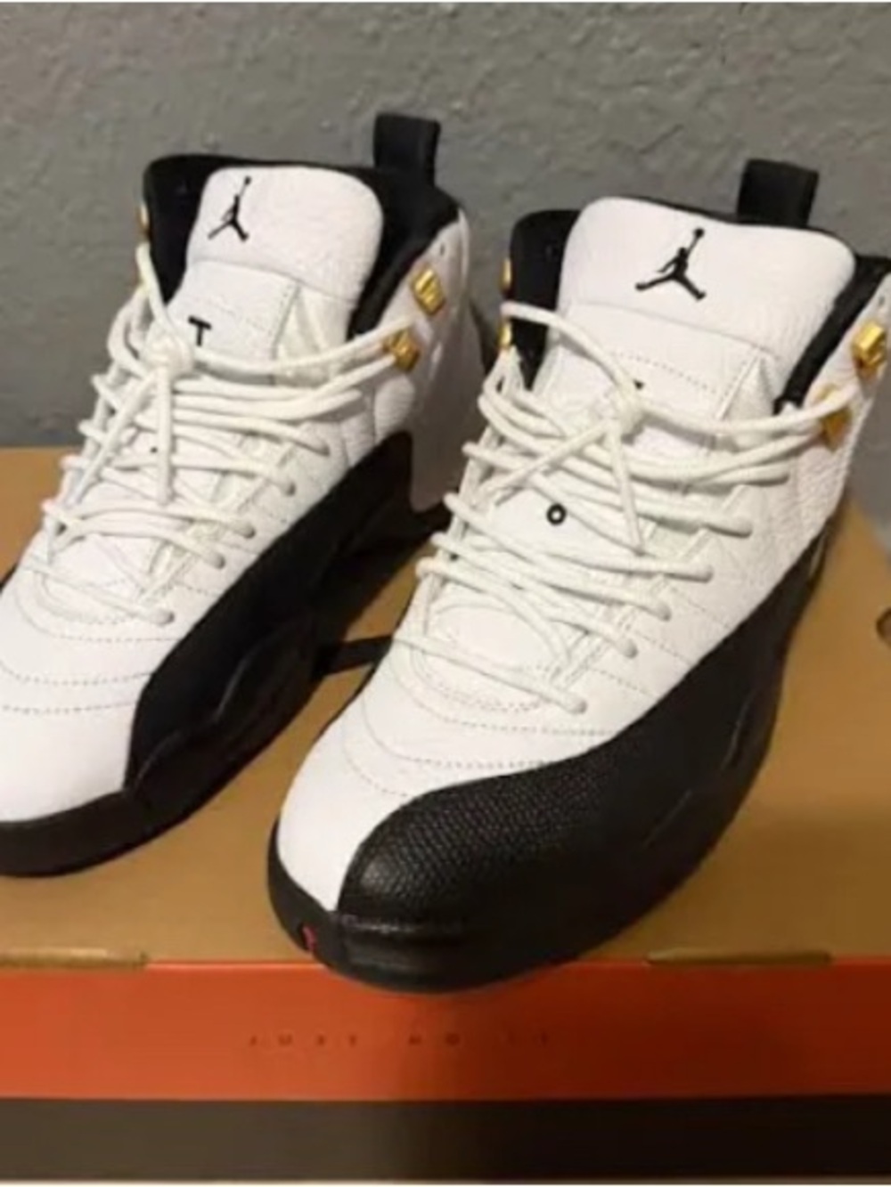 Nike White / Black Basketball Sneakers with Gold Accents